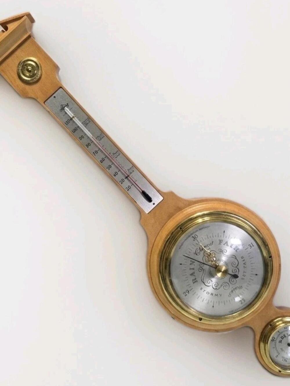 Vintage Weather Station AirGuide Barometer Thermometer Humidity Banjo Type